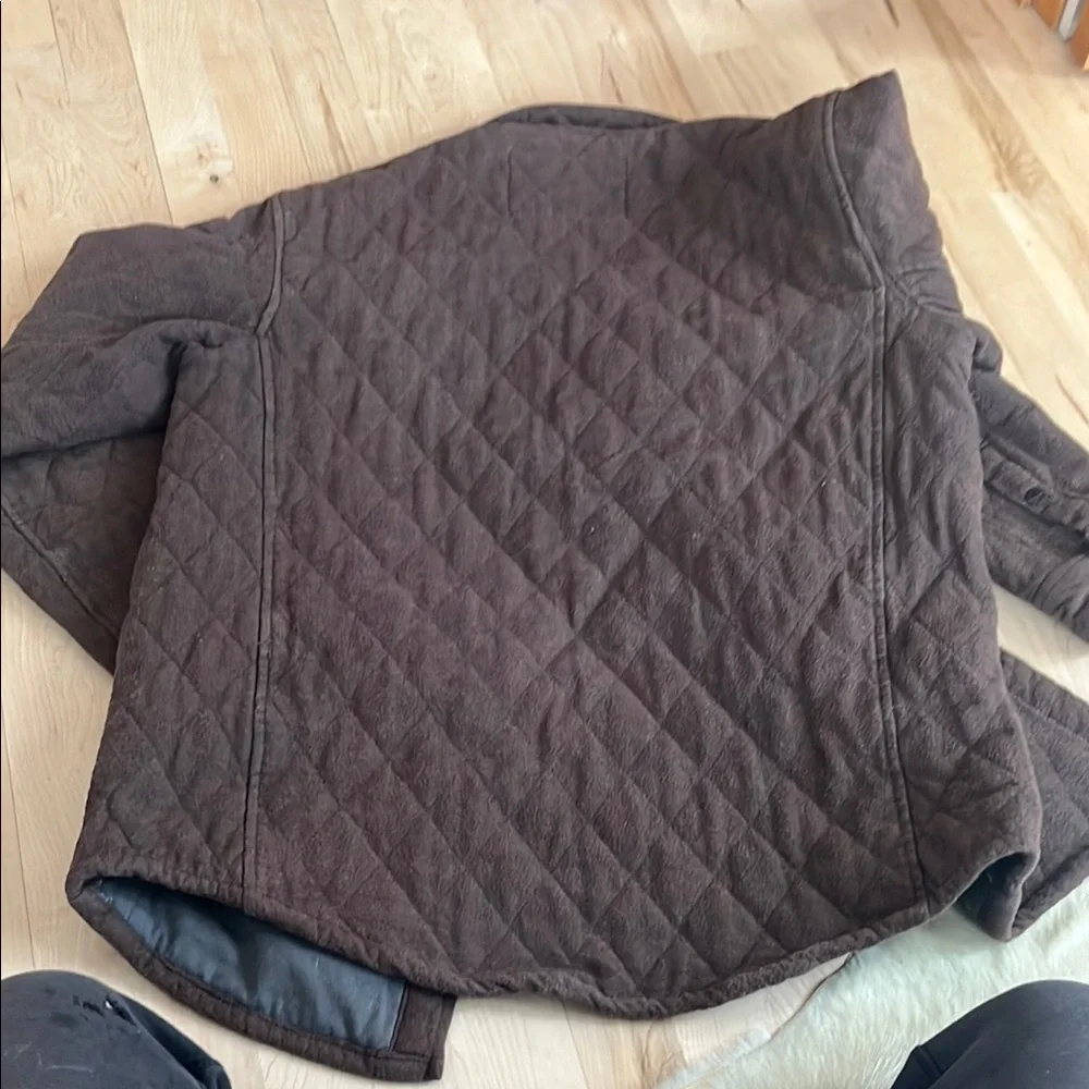 Men's Brown Quilted Jacket - Picture 4 of 7